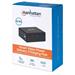 MANHATTAN Portable USB-C Desk Docking Station w/ PD Charging, Black, Retail Box 130554