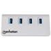 MANHATTAN USB 3.0 Hub, 4 Ports, Bus Power, Aluminum Housing 163767