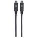 Manhattan USB-C 3.1 Gen2 cable, USB C/USB C M/M 1cm Čierna 355223