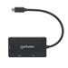 Manhattan USB-C 3.1 to HDMI / DVI /VGA M/F adapter converter 4K 1080p black 152983