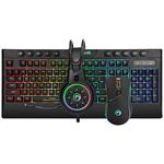 Marvo RGB sada klávesnice CM305, herná, čierna, drôtová (USB), US, s hernou myšou a slúchadlami, me CM305 US