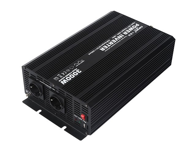 Měnič napětí Carspa CAR3KU-12 12V/230V+USB 3000W, modifikovaná sinus CAR3KU-122