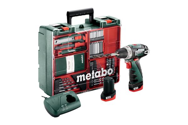 Metabo PowerMaxx BS Basic Set Mobilná dielňa - 10,8-Voltová Akumulátorová vŕtačka so skrutkovačom + príslušens 600080880