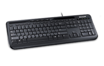 Microsoft Klávesnica Wired Keyboard 600 USB CZ, klasická, čierna, drôtová (USB), CZ/SK ANB-00020