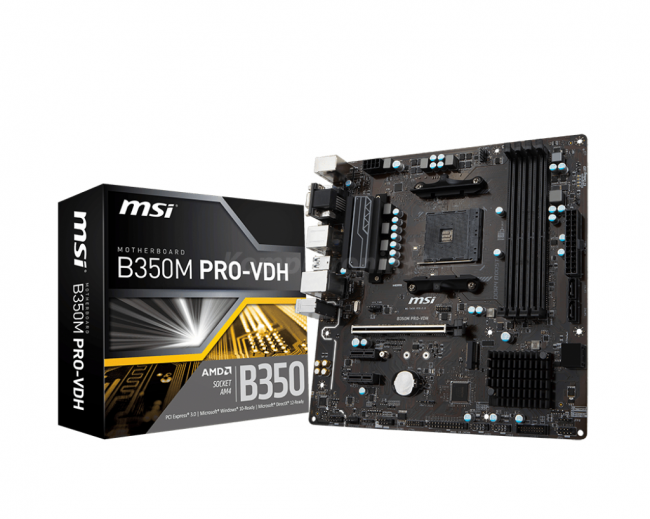 Msi b350m pro vdh какие процессоры поддерживает