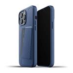 Mujjo kryt Full Leather Wallet Case pre iPhone 13 Pro Max - Monaco Blue MUJJO-CL-018-BL