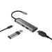 Multifunkční adaptér 4 v 1 Natec FOWLER SLIM HUB 2X USB 3.0 HUB, HDMI 4K, USB-C PD NMP-1984