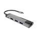 Multifunkční adaptér 5 v 1 Natec FOWLER GO HUB 2X USB 3.0 HUB, HDMI 4K, USB-C PD, RJ45 NMP-1985