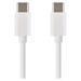 Nabíjací a dátový kábel USB-C 2.0 / USB-C 2.0, 1 m, biely 8592920118436