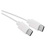 Nabíjací a dátový kábel USB-C 2.0 / USB-C 2.0, 1 m, biely 8592920118436