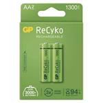 Nabíjacia batéria, AA (HR6), 1.2V, 1300 mAh, GP, papierová krabička, 2-pack, ReCyko