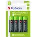 Nabíjacia batéria, AA (HR6), 1.2V, 2500 mAh, Verbatim, blister, 4-pack 49517