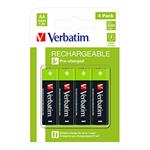 Nabíjacia batéria, AA (HR6), 1.2V, 2500 mAh, Verbatim, blister, 4-pack 49517