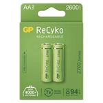 Nabíjacia batéria, AA (HR6), 1.2V, 2600 mAh, GP, papierová krabička, 2-pack, ReCyko AB121GPNAAP2