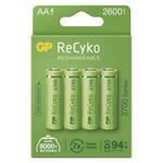 Nabíjacia batéria, AA (HR6), 1.2V, 2600 mAh, GP, papierová krabička, 4-pack, ReCyko AB122GPNAAP4