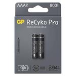 Nabíjacia batéria, AAA (HR03), 1.2V, 800 mAh, GP, papierová krabička, 2-pack, ReCyko Pro