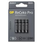 Nabíjacia batéria, AAA (HR03), 1.2V, 800 mAh, GP, papierová krabička, 4-pack, ReCyko Pro AB113GPN3AP4