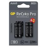 Nabíjacia batéria, AAA (HR03), 1.2V, 800 mAh, GP, papierová krabička, 6-pack, ReCyko Pro AB114GPN3APS