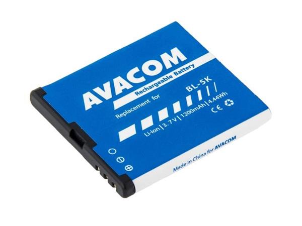 Náhradní baterie AVACOM do mobilu Nokia C7-00 Li-Ion 3,7V 1200mAh (náhrada BL-5K) GSNO-BL5K-S1200A