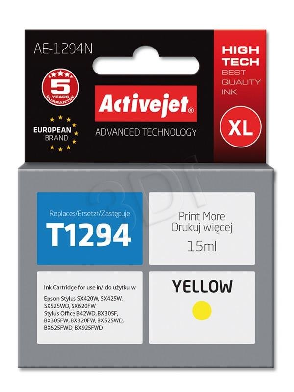 Náplň ActiveJet EPSON T1294 yellow 15 ml