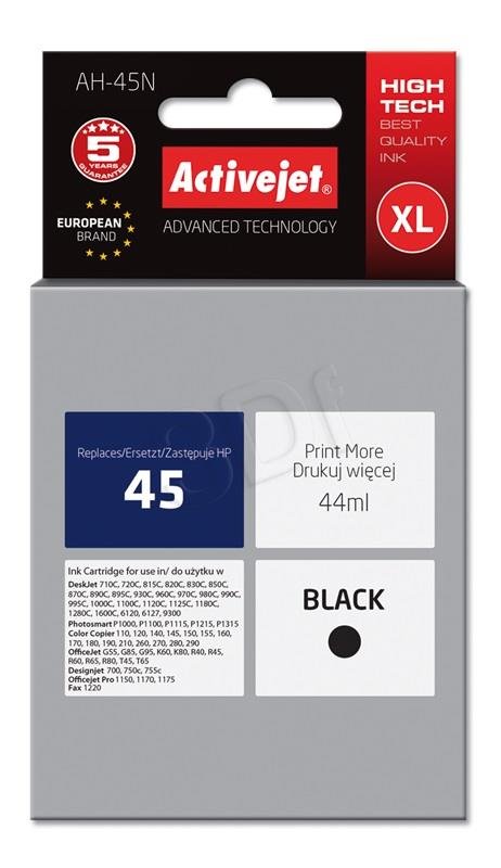 Náplň ActiveJet HP 51645(no.45) black 42ml AH-45N