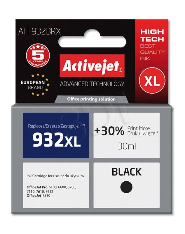 Náplň ActiveJet HP CN053AE (no.932XL) black 30ml AH-932BRX