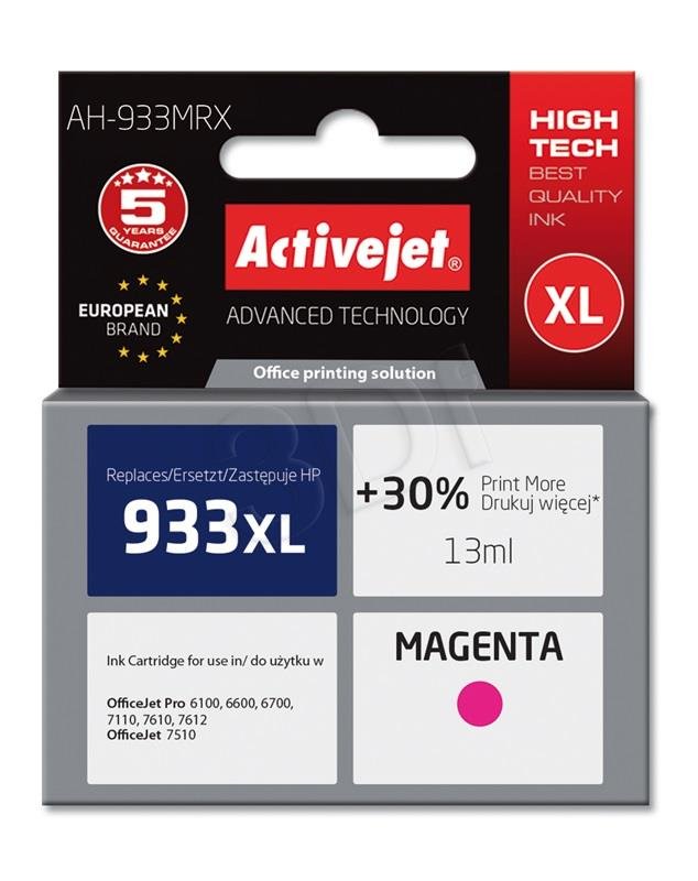 Náplň ActiveJet HP CN055AE (no.933XL) magenta 14ml AH-933MRX