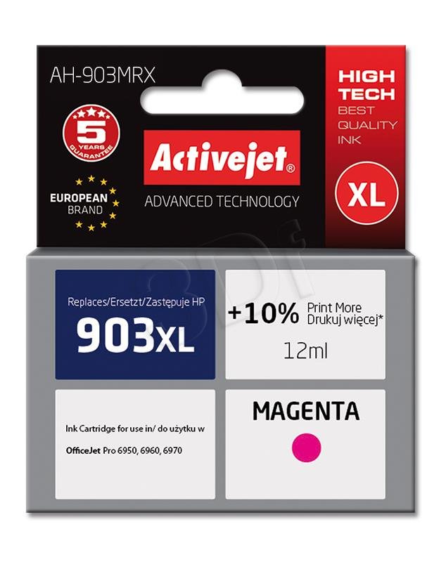 Náplň ActiveJet HP T6M07AE (no.903XL) AH-903MRX magenta 12ml