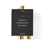 Nedis ACON2510BK - Digitální audio převodník | 1cestný | Vstup: 1x digitální RCA/1x TosLink | Výstup:1x (2x RCA)/1x3,5m