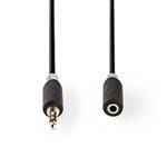 Nedis CABW22050AT10 - Stereofonní Audio Kabel | 3,5mm Zástrčka - 3,5mm Zásuvka | 1 m | Antracit