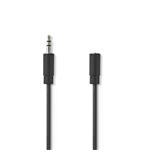 Nedis CAGB22050BK100 - Stereofonní Audio Kabel | 3,5mm Zástrčka - 3,5mm Zásuvka | 10 m | Černá barva