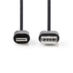 Nedis CCGB39300BK10 - Synchronizační a nabíjecí kabel | Apple Lightning - USB A Zástrčka | 1 m | Černá barva