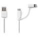 Nedis CCGP39400WT10 - Synchronizační a Nabíjecí Kabel 2 v 1 | USB A Zástrčka - Micro B Zástrčka / Apple Lightning 8-pin