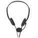 NEDIS headset CHST100BK/ drátová sluchátka + mikrofon/ 2x 3,5 mm jack/ kabel 2 m/ černý