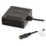 NEDIS kabel SCART/ SCART zástrčka - SCART zásuvka / 3,5 mm zásuvka/ černý/ box/ 20cm CVGB31930BK02