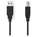 NEDIS kabel USB 2.0/ zástrčka A - zástrčka B/ k tiskárně apod./ černý/ 3m CCGL60100BK30