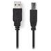 NEDIS kabel USB 2.0/ zástrčka A - zástrčka B/ k tiskárně apod./ černý/ blistr/ 3m CCGB60100BK30