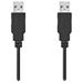 NEDIS kabel USB 2.0/ zástrčka USB-A - zástrčka USB-A/ černý/ 1m