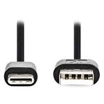 NEDIS kabel USB 2.0/ zástrčka USB-C - zástrčka USB-A/ černý/ 1m CCGL60600BK10