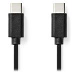 NEDIS kabel USB 2.0/ zástrčka USB-C - zástrčka USB-C/ černý/ 1m CCGL60700BK10
