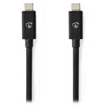 NEDIS kabel USB 4.0 Gen 3x2/ USB-C zástrčka - USB-C zástrčka/ 8K/ černý/ 1m CCGP66040BK10