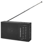 NEDIS přenosné rádio/ AM/ FM/ napájení z baterie/ analogové/ 1.5 W/ výstup pro sluchátka/ černé RDFM1200BK