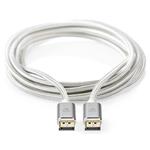 NEDIS PROFIGOLD Displayport kabel/ DisplayPort zástrčka - DisplayPort zástrčka/ bavlna/ stříbrný/ BOX/ 2m CCTB37014AL20