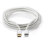 NEDIS PROFIGOLD Lightning/USB 2.0 kabel/ Apple Lightning 8pinový - USB-C zástrčka/ nylon/ stříbrný/ BOX/ 2 CCTB39650AL20