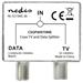 NEDIS satelitní anténní adaptér/ zásuvka F/ zástrčka IEC (Koax)/ zásuvka IEC (Koax)/ poniklovaný/ 75 Ohm/ Ko CSGB40970ME