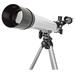 NEDIS teleskop SCTE5060WT/ clona 50 mm/ ohnisková vzdálenost 600 mm/ hledáček 5 x 24/ výška 125 cm/ Tripod/ bílo-černý