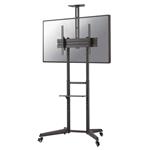 Neomounts FL50-550BL1 / Mobile Floor Stand incl. AV- and cam shelf (height adjustable: 128,5-145 cm) / Black