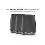 Netgear ORBI AX6000 TB 1ROUT+2SATEL BNDL, Black RBK863SB-100EUS