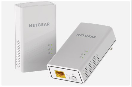 NETGEAR Powerline PL1000 - Bridge - GigE, HomePlug AV (HPAV) 2.0 - zapojitelný do zdi (balení 2) PL1000-100PES