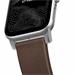 Nomad kožený remienok pre Apple Watch 38/40 mm - Modern Brown/Silver Hardware NM1A3RSM00